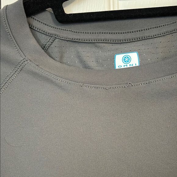 Columbia Large Gray Long Sleeve Fishing Omni Freeze Wicking T-Shirt Cooling - Picture 4 of 10